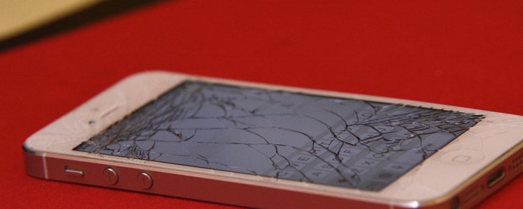 iPhone with broken screen